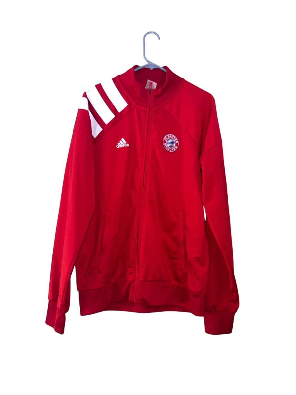 Adidas FC Bayern Munich Red Full Zip Track Jacket Womens Size L